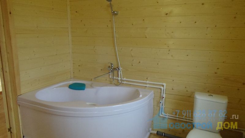 установка ванны в деревянном доме